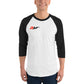 3/4 sleeve raglan shirt