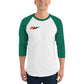 3/4 sleeve raglan shirt